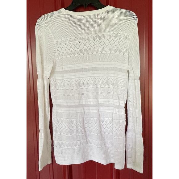 Banana Republic Sweater Lightweight Long‎ Sleeve Geometric Womens Medium - Picture 2 of 8